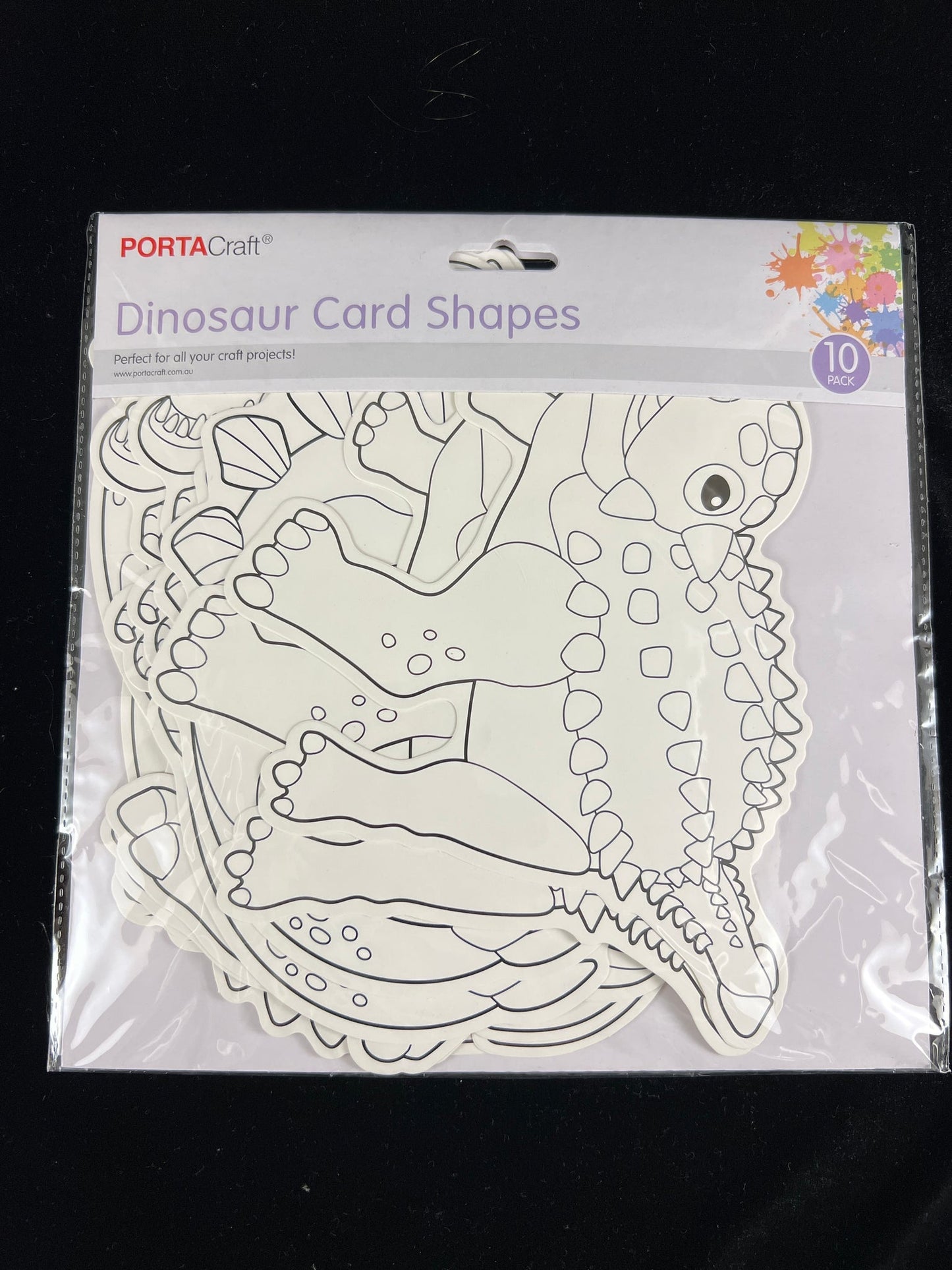 Dinosaur Card Shapes - 10 pack