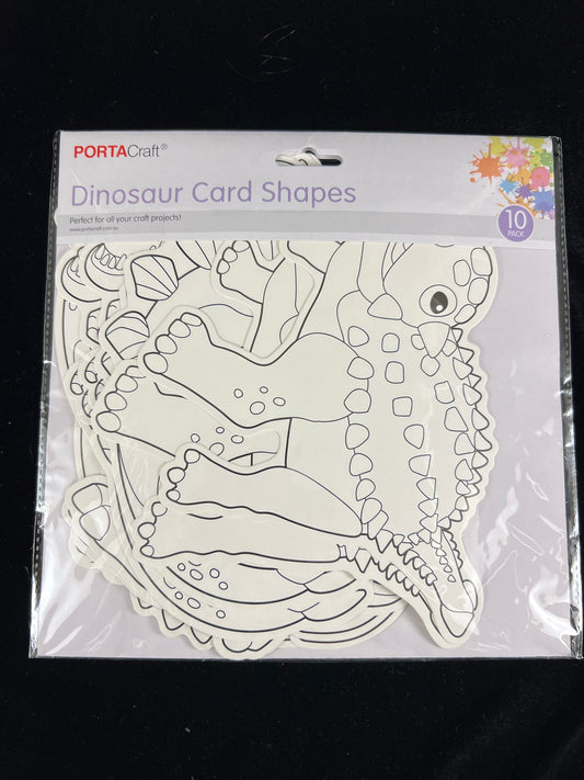 Dinosaur Card Shapes - 10 pack