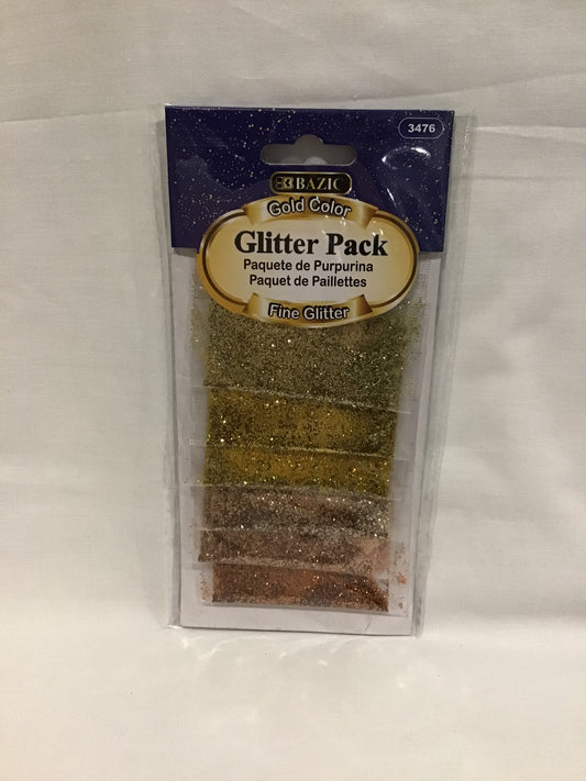 Glitter Pack - Fine Glitter Gold Colours - 6 pack