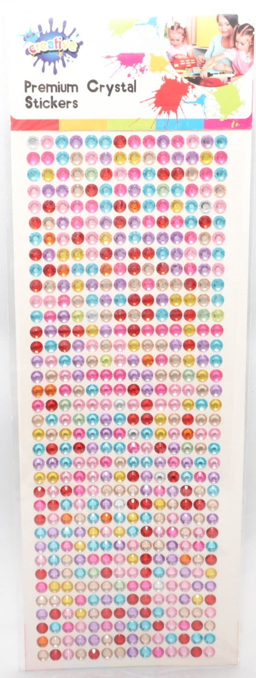 Creative Premium Crystal Stickers Assorted Colours 518pc