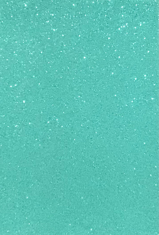 Craft Foam Glitter Mint - Size Approx 21.5 x 16cm - Thickness Approx 1.5mm