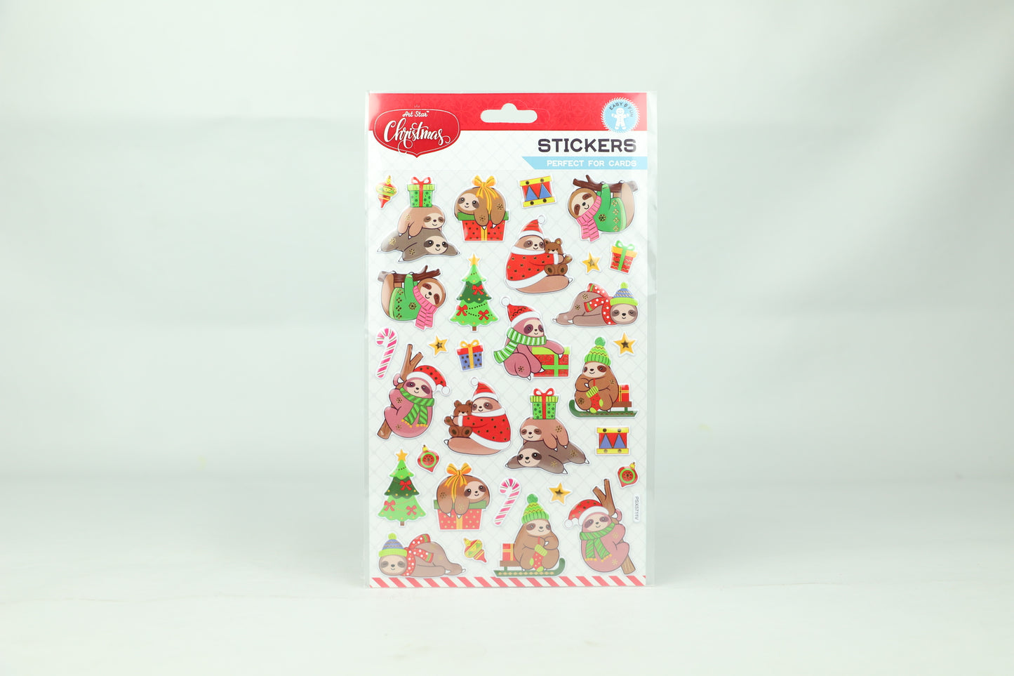 Art Star Christmas Stickers Sloth 31pk