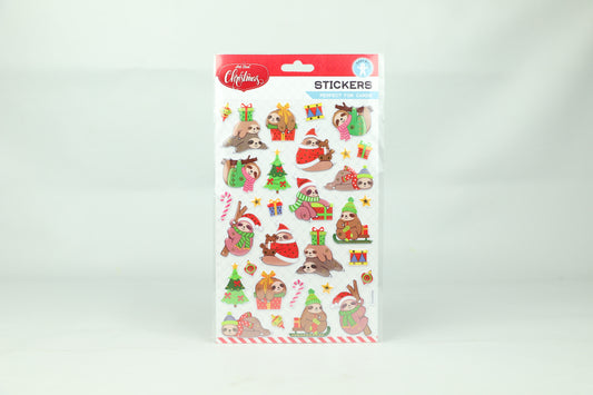 Art Star Christmas Stickers Sloth 31pk