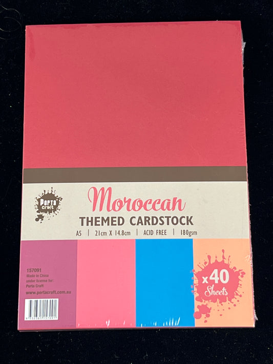 Porta Craft A5 Moroccan Themed Cardstock 180gsm - 40 Sheets