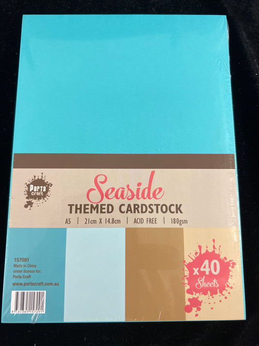 Porta Craft A5 Seaside Themed Cardstock 180gsm - 40 Sheets