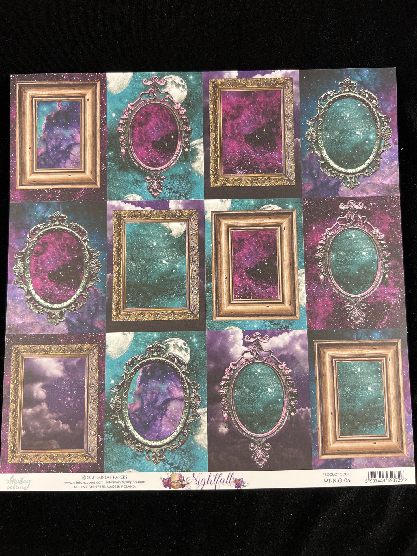 Nightfalls - 1x Double sided sheet - 30.5x30.5cm