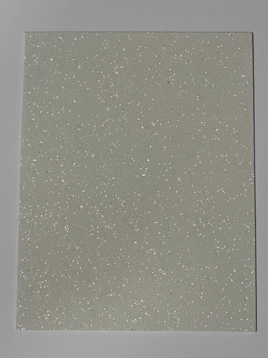 Craft Foam Glitter White - Size Approx 29.5cm x 21cm - Thickness 2mm