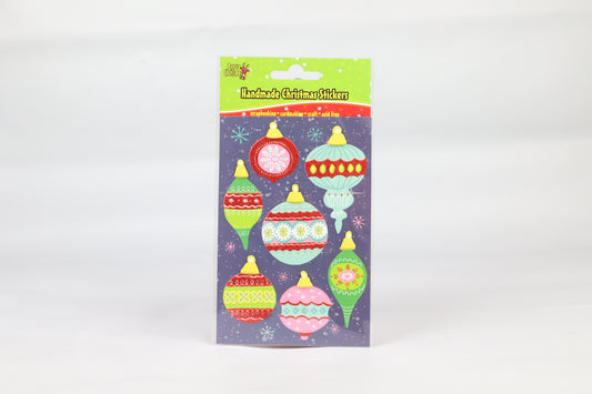 Porta Christmas Handmade Christmas Stickers Baubles 7pc