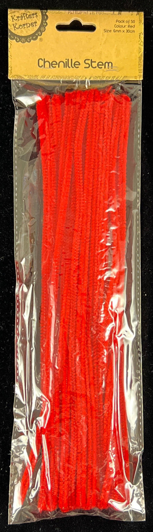 Pipe Cleaners - Red - Pack of 50