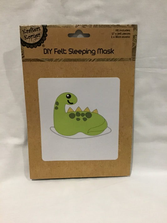 DIY Felt Sleeping Mask - Dinosaur - Makes 1