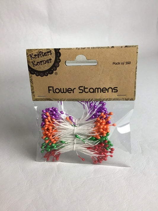 Krafters Korner Flower Stamens #1 Assorted Bright Colours 160 pc