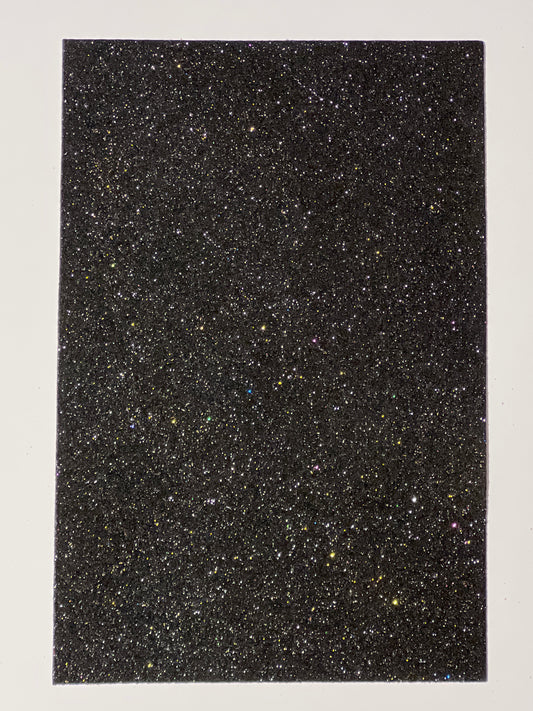 Craft Foam Glitter Black - Size Approx 30 x 20cm - Thickness Approx 1.5mm