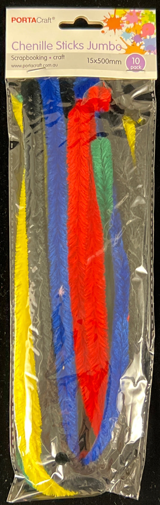 Pipe Cleaners Jumbo - Brights #1 - Pack of 10 - 50cm