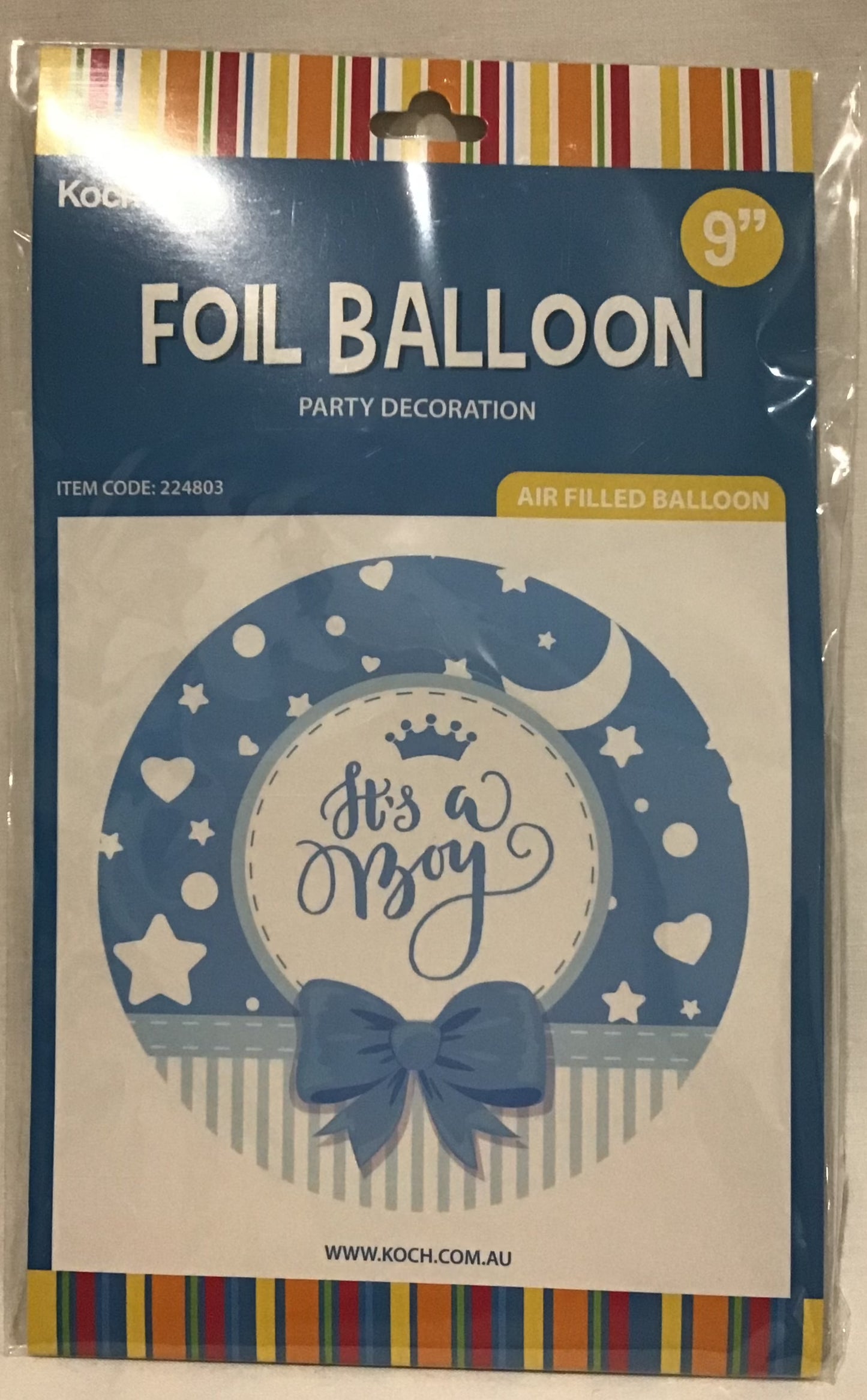 It’s a Boy Round Ribbon - Foil Balloon - Approx 22cm