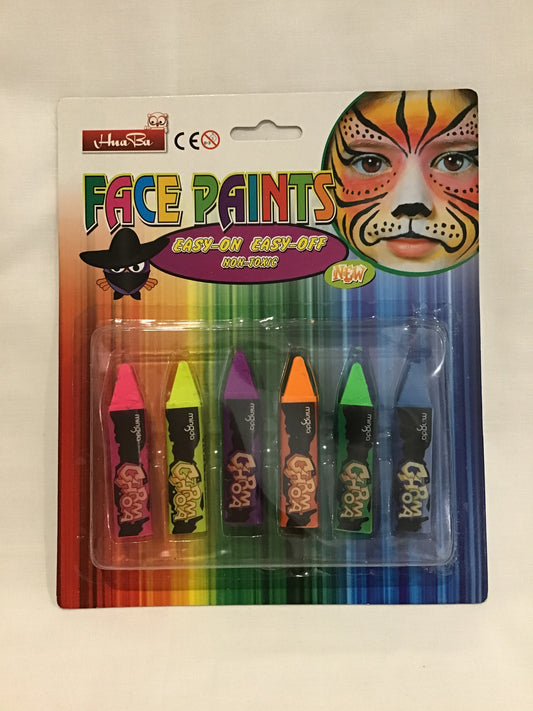 Face Paints - Non Toxic - 6 colours
