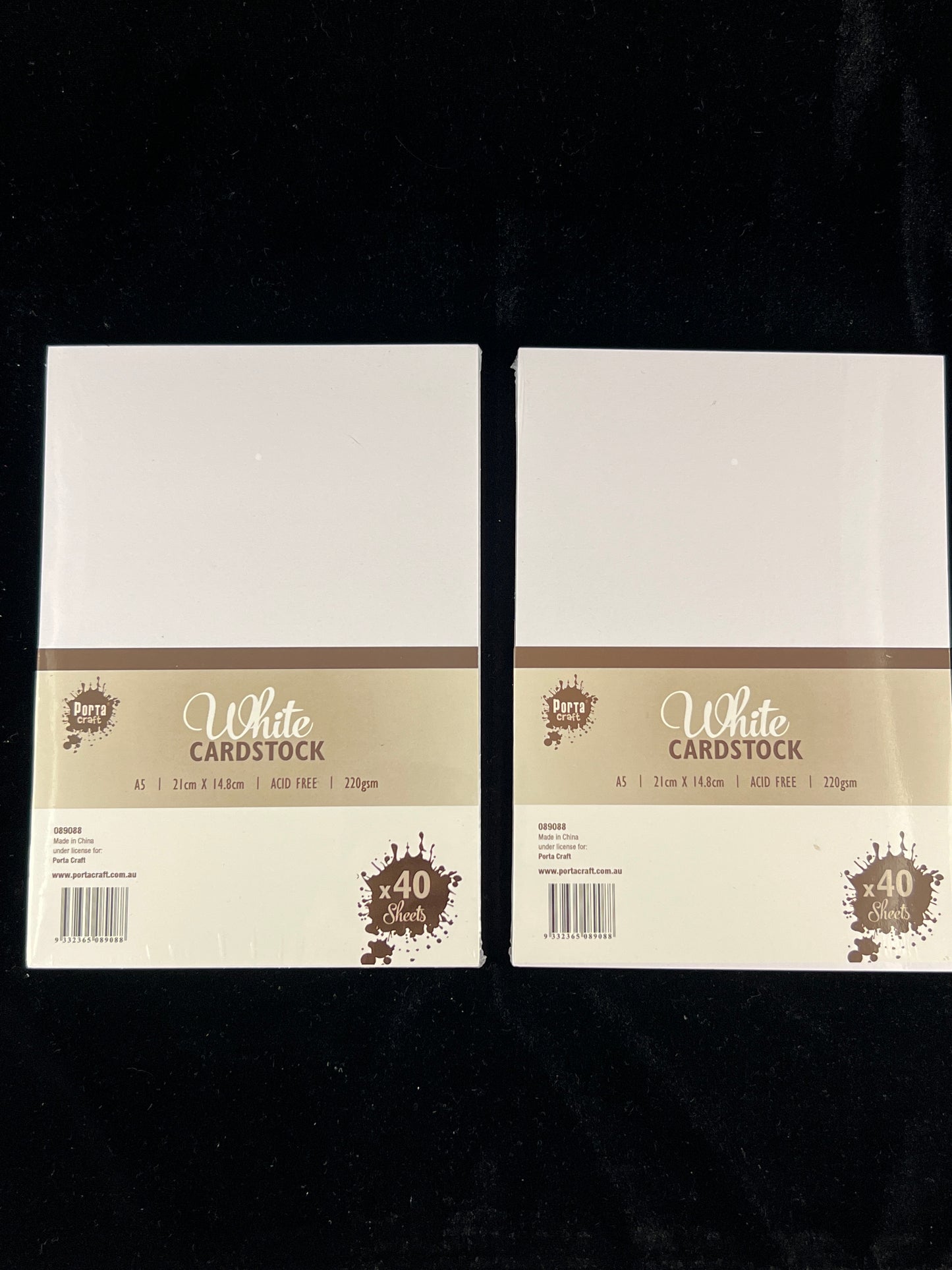 Porta Craft  - 2x Cardstock White - 80 Sheets - 220gsm