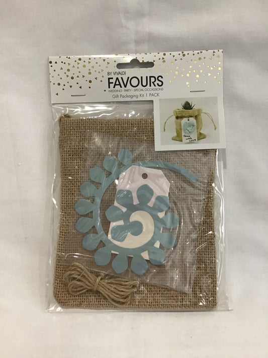Gift Packaging Kit - Hessian Gift Bag and String