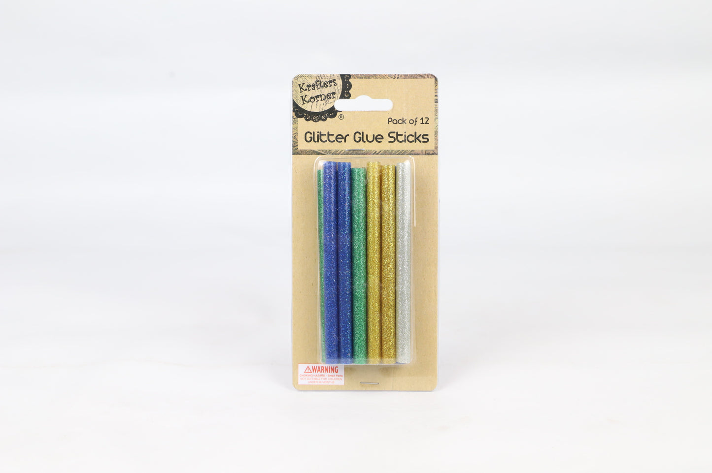 Glitter Hot Glue Gun Stick Refills - Pack of 12 - Green/Blue/Gold/Silver