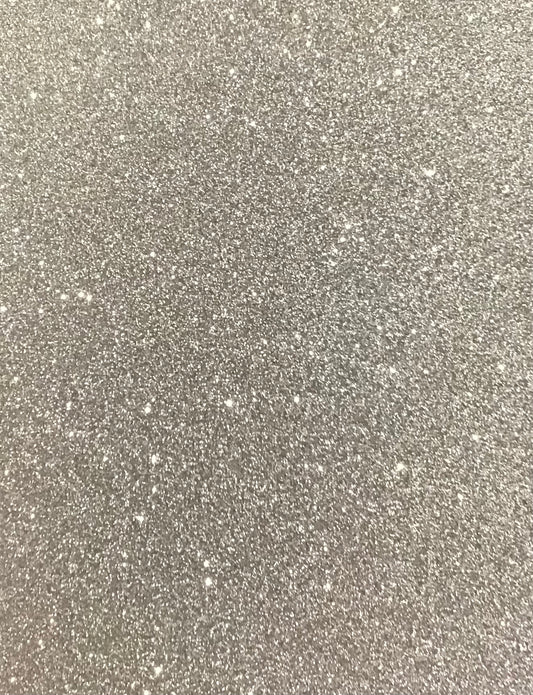 Craft Foam Glitter Silver - Size Approx 16cm x 21cm - Thickness 2mm