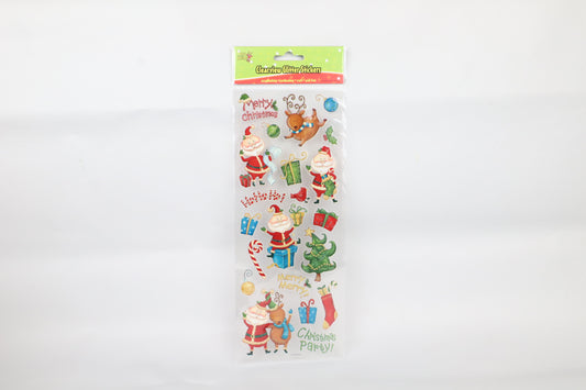 Porta Craft Christmas Stickers Clearview Santa Mix 21pc