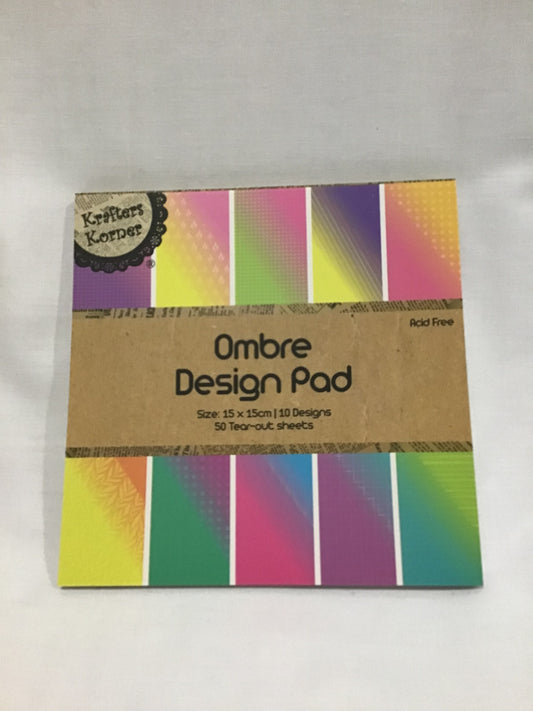 Scrapbooking Ombre Paper Pad #3 - 50 sheets - 10 designs - 15x15cm