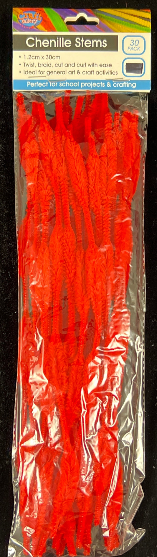 Pipe Cleaners - Bubble Stems - Red - Pack of 30