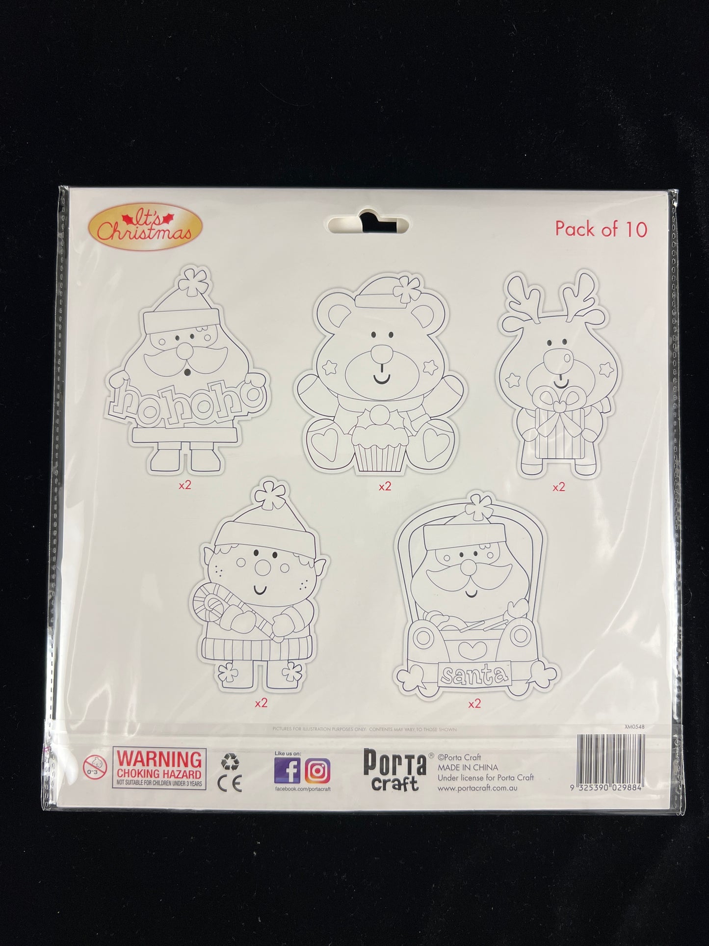 Christmas Printed Card Shapes #2 - 10 pk